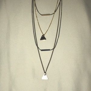 Layered multi-metal necklace
